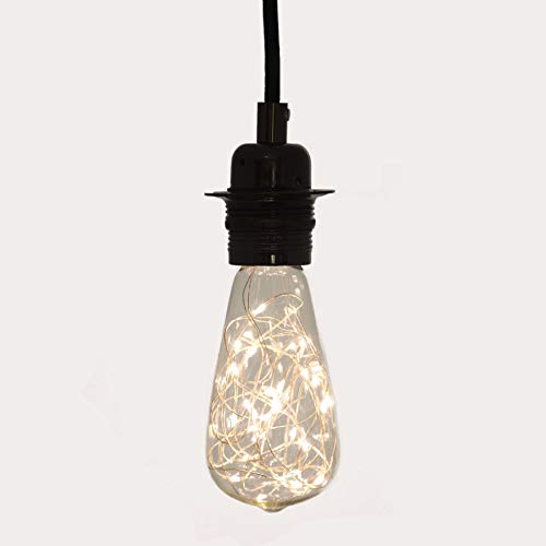 Teardrop Fairy Light Decorative LED Light Bulb E27 Edison Screw. ST64 Clear Glass, 1.8W (Equivalent to 20W) - Image 3