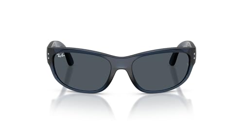 Ray-Ban RJ9189S Sunglasses, Transparent Blue/Dark Grey, 55 mm
