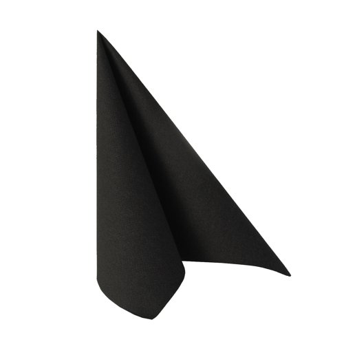 20 Servietten ROYAL Collection 1/4-Falz 40 cm x 40 cm schwarz