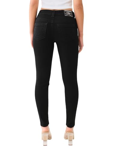 True Religion Women's Jennie Mid Rise Curvy Skinny fit Comfort Jeans- Single Needle Stitching - Peak spot Color3