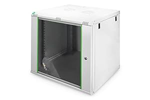 DIGITUS Netzwerkschrank - 19 Zoll Rack - 12HE - Wandmontage - 600mm Tiefe - Traglast 60kg - Dynamic Basic Serie - Grau