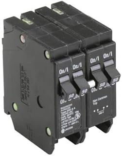 Cutler-Hammer BQ250250 Type BQ Quadplex Thermal Magnetic Molded Case Circuit Breaker, 120/240 VAC, 50 A, 10 kA Interrupt