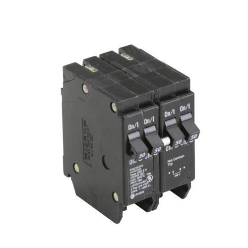 Cutler-Hammer BQ250250 Type BQ Quadplex Thermal Magnetic Molded Case Circuit Breaker, 120/240 VAC, 50 A, 10 kA Interrupt