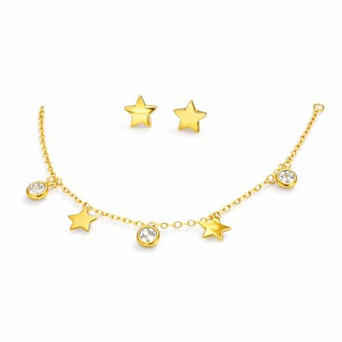 Pendientes y Pulsera Hipoalergénicos sin Níquel para Mujeres con Piel Sensible