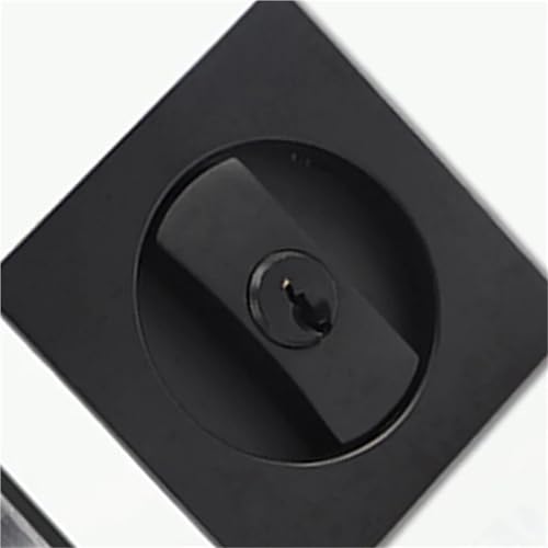 Cerradura para Puerta de Bolsillo 3X Cerradura Negra para Puerta Corredera con Llaves, Diseño Contemporáneo para Privacidad miniatura 3
