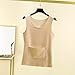 Plus Size Thermal Undershirt Women Seamless Cami Tank Tops Baselayer Sleeveless Vest Tee Fleece Underwear with Pocket