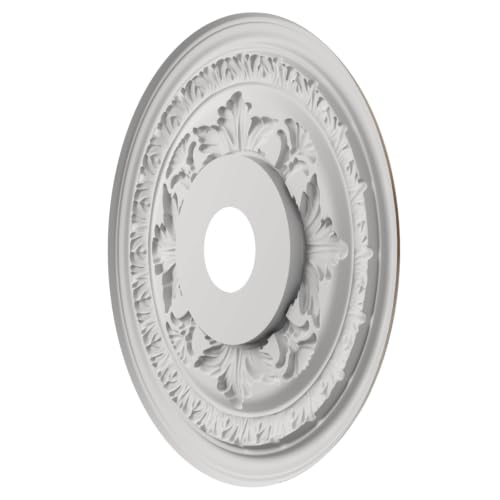 Image of 19 inchOD x 3 1 /2 inchID x 1 inchP Baltimore Thermoformed PVC Ceiling Medallion (Fits Canopies up to 7 3 /4 inch), Metallic Copper