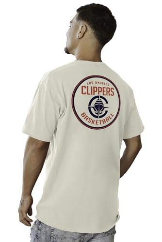 Image of Blue 84 NBA Unisex-Adult NBA Officially Licensed T-Shirt Ringspun Front /Back Ivory