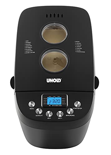 UNOLD 68525 BACKMEISTER Big Black für bis zu 1.500g Brot, mit 15 Programmen für glutenfreies Brot, Timerfunktion, Waremhaltefunktion, LCD Display, Schwarz – Bild 4