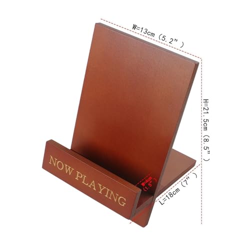 Soporte para discos de vinilo con estructura duradera de madera noble expositor premium de mesa 3