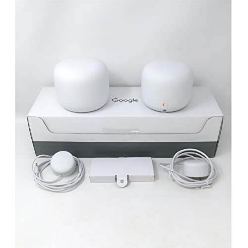 Google Nest WiFi Router 2 Pack (2nd Generation) 4x4 AC2200 Mesh Wi-Fi Routers with 4400 Sq Ft Coverage (Renewed) Google Nest WiFi Router 2 Pack (2nd Generation) 4x4 AC2200 Mesh Wi-Fi Routers with 4400 Sq Ft Coverage (Renewed)