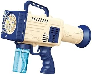 مسدس فقاعات كهربائي 12 فتحة من Next Store – لعبة ممتعة مع فقاعات ملونة – مثالية للأطفال – سهل الاستخدام (ازرق)