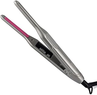BAMBWARE Pencil Flat Iron Mini Hair Straightener Small Flat Iron for Short Hair, Pixie Cut, 1/2" Titanium Beard Hair Strai...