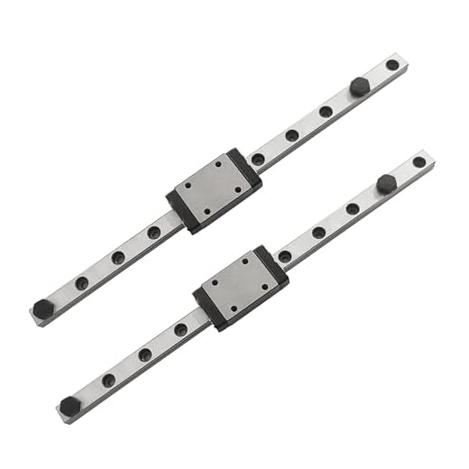 Coavoo MGN7 Linear Rail 350mm 13.78" 2PCS MGN7 Miniature Linear Motion Slide Rail + 2PCS MGN7H 7mm Linear Sliding Bearing Carriage Block Black for 3D Printer and CNC Machine