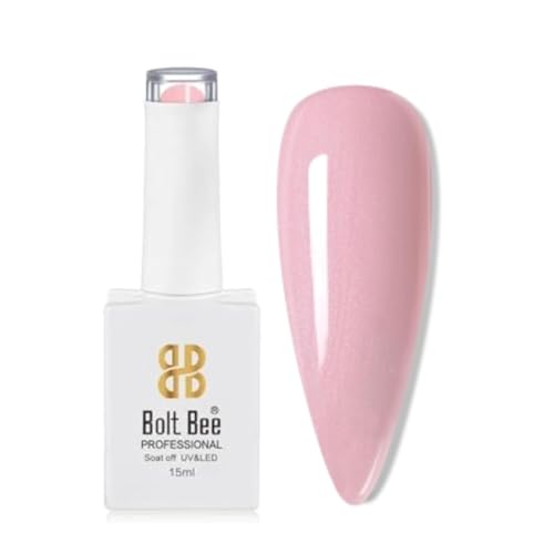 Image of Bolt Bee Baby Pink Color Gel Nail Polish Soak Off UV Gel DIY at Home Manicure Salon Nail Art (133, 15ml)