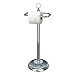 Nusteel TGC13AMH nu Steel Freestanding Toilet Tissue Paper Roll Holder Stand Metal with Chrome and Aqua Mosaic Finish