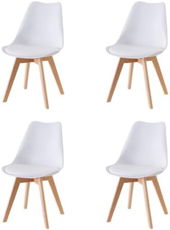 Baroni Home Silla de Comedor o de Trabajo con Patas de Madera, Si...