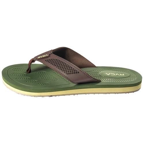 Image of RVCA Perforated T-Bar Sandals - Breathable, Cushioned, and Durable Footwear