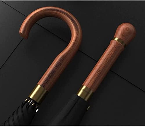 Paraguas para lluvia AVFORA Windproof anti-viento con mango de madera ergonómico 6