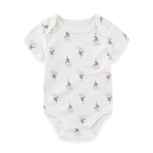 Baby Boy Girl Bodysuit 5 Pack Cotton Short Sleeve Romper Soft Baby Clothes Outfit 0-12 Month3