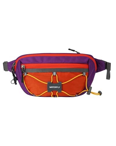 WATERFLY Riñonera para hombre y mujer: pequeña riñonera antirrobo, con protección RFID, elegante cintura Fanny Pack Sport Bumbag Hip Bag para entrenamiento de perros, senderismo, viajes, correr al
