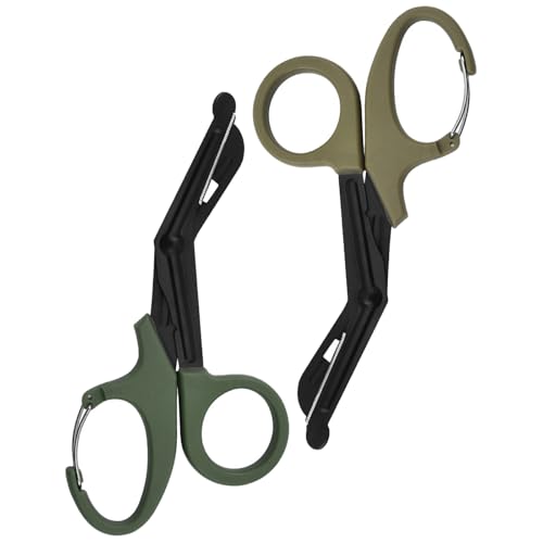 Ziyero Rettungsschere kleiderschere rettungsdienst Trauma Schere verbandschere verbandsschere pflege - Ideal für Professionellen Einsatz Im Rettungsdienst Oder Alltägliche Aufgaben, Grün