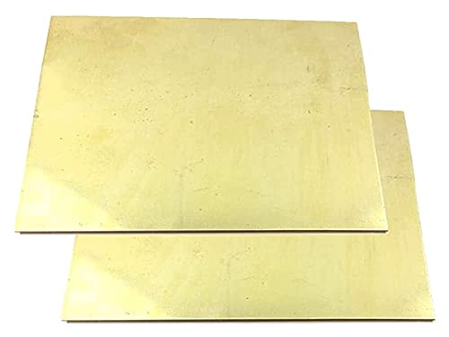 Plaque en laiton feuille de cuivre pur H62 épaisseur 0.1mm pour industrie et bricolage x2