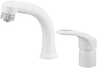 SANEI K37610EJV-13 Single Spray Mixing Faucet for Washing, Eco Saving, Drawer Hose, White
