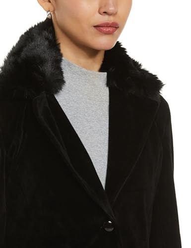 Image of Qube By Fort Collins Women's Knitted Hip Length Tweed Blazer - Stylish, Versatile, And Elegant For Office Or Casual Wear
