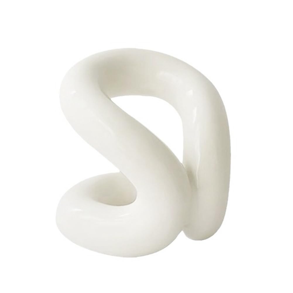 MOLERRI Ceramic Pen Holder Minimalist Design Rope Knot Toothbrush Holders Brush Stand for Bathroom Vanity & Countertops Decor