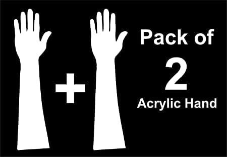 Reusable Henna Hand Acrylic Plastic Template for Homemade Henna, Mehendi Heena Beginner Kit Drawing Body Art Hena Temporary Tattoo Practice Mendi, WHITE pack of 2