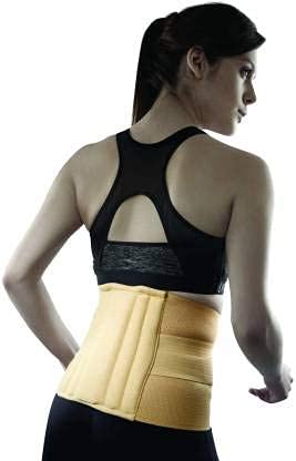 zedoff™ Lumbar Sacral (L. S.) Belt Contoured Spinal Brace Lower Back Pain Osteoporosis Slip Disc skin(( free size))
