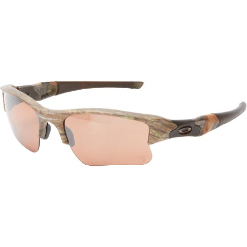 Oakley Men's OO9008 Flak Jacket Shield Sunglasses, Woodland Camo Frame/Vr28 Iridium Lens, 63 mm