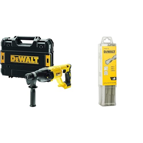 DEWALT - Perforateur-Burineur SDS-PLUS Brushless 2.6J 18V - DCH133NT-XJ - Sans Fil avec Coffret TSTAK et Débrayage de Sécurité - Diamètre de Perçage Max. 13mm -...