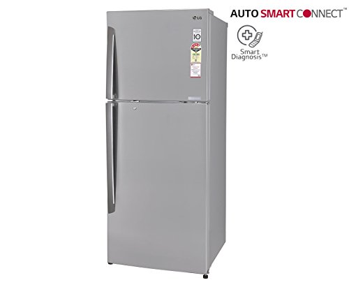 Image of LG 335 L 4 Star Frost Free Double Door Refrigerator(GL-U372JPZL, Shiny Steel, Inverter Compressor)
