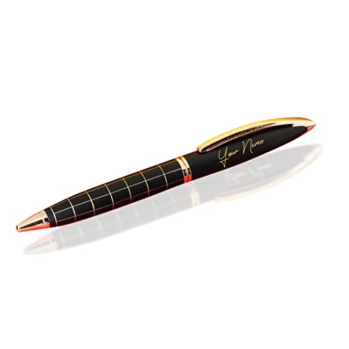 Image of Roshfort Luxury ball Pen - Customized Personalized Ballpoint Pen | Black & Maroon | Stylish Designs | Engrave Your Name SEND DETAIL WHATSAPP +91 9631056748