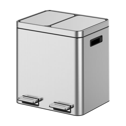 Caneca de basura rectangular de acero inox 4 galones