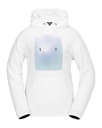 Volcom Women's Essential Hooded Snowboard Riding Fleece Hoodie, White S5