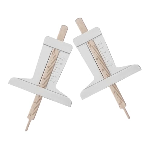 SOLUSTRE Car Tire Tread Depth Gauge 2pcs Tire Depth Measuring Tool Tire Thread Depth Gauge for Mechanics