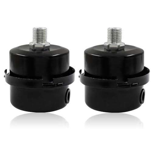 Moicstiy 2 Pcs 1/4\" Thread Air Compressor Silencer Filter Metal Intake Muffler for Silencer, Filter Air Compressor (1/4\" PT 13mm)