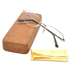 Gold Frame Glasses + Orange Eyeglass Case