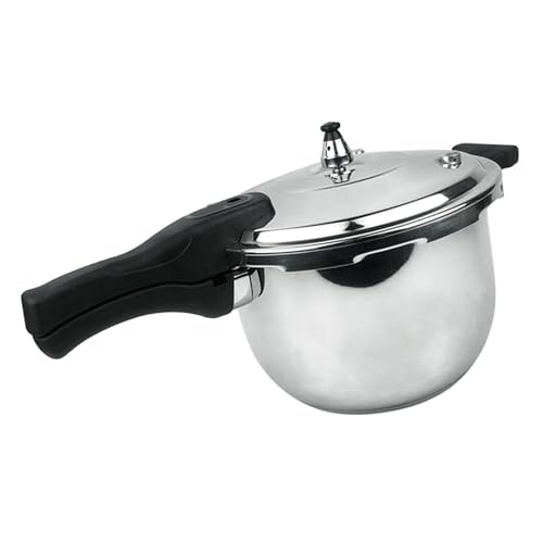 Qukaim Olla a presión de acero inoxidable, resistencia ajustable a altas temperaturas, olla a presión a prueba de explosiones, 22 cm, utensilios de cocina domésticos