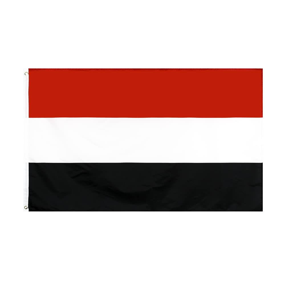 International Country Flag - 150 X 90 cm - 3'X5' - Polyester 100D - Indoor Outdoor - Durable - Patriotism - Independence Day (Yemen)