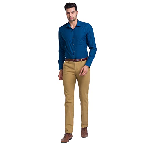 Image of Park Avenue Men's Pure Cotton Structure Pattern Slim Fit Semi Cutaway Collar Full Sleeve Ceremonial Shirt
