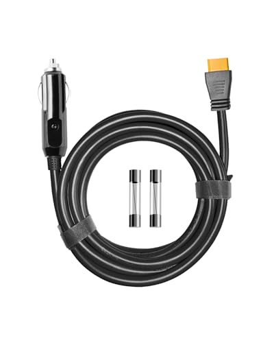 Naubluvo 3M(10FT) 12V/24V Car Charging Cable to XT60 Connector, 14 AWG Cigarette Lighter Charger,...