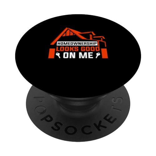 New Homeowner Home Owner PopSockets Swappable PopGrip, Black