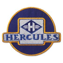 PATCHMANIA Hercules Motorcycles Logo 9,0 CM Parche, Parches Termoadhesivos,Parche Bordado para la Ropa Termoadhesivo