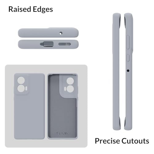 Image of SPRIG Compatible with Moto G96 Premium SilkTone Back Cover Drop Tested Shock Proof Mobile Case for Men, Women, Boys and Girls with Camera Protection (Blue Grey)