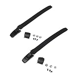 KoiLykke Adjustable Inline Skate Strap for Replacement with Clamp, Buckle, Screws Nuts � 2 Pack, Nylon and for PP Material, 220mm x 22mm, Black