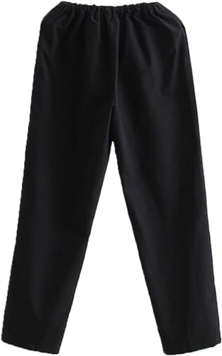 Tai Chi Anzüge Tai Chi Kleidung Herren Kampfsporthosen Chinesische Kung Fu Hosen Lose Baumwolle Tai Chi Hosen,Weiß L (Schwarz M)